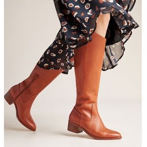 NWT Brown Blaire Leather Riding Boots Anthro